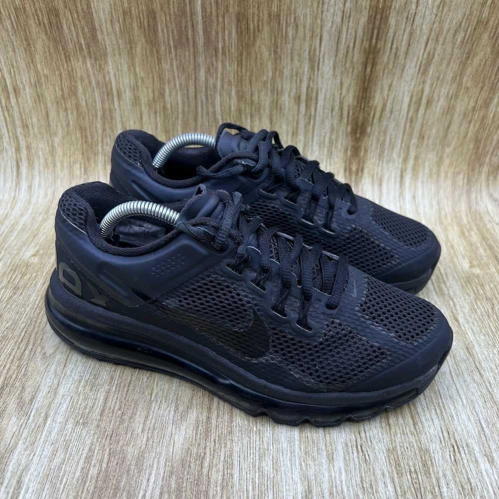 Nike Air Max 2013 Women's Size 7 Black Mesh Triple Black Shoes 555426-010